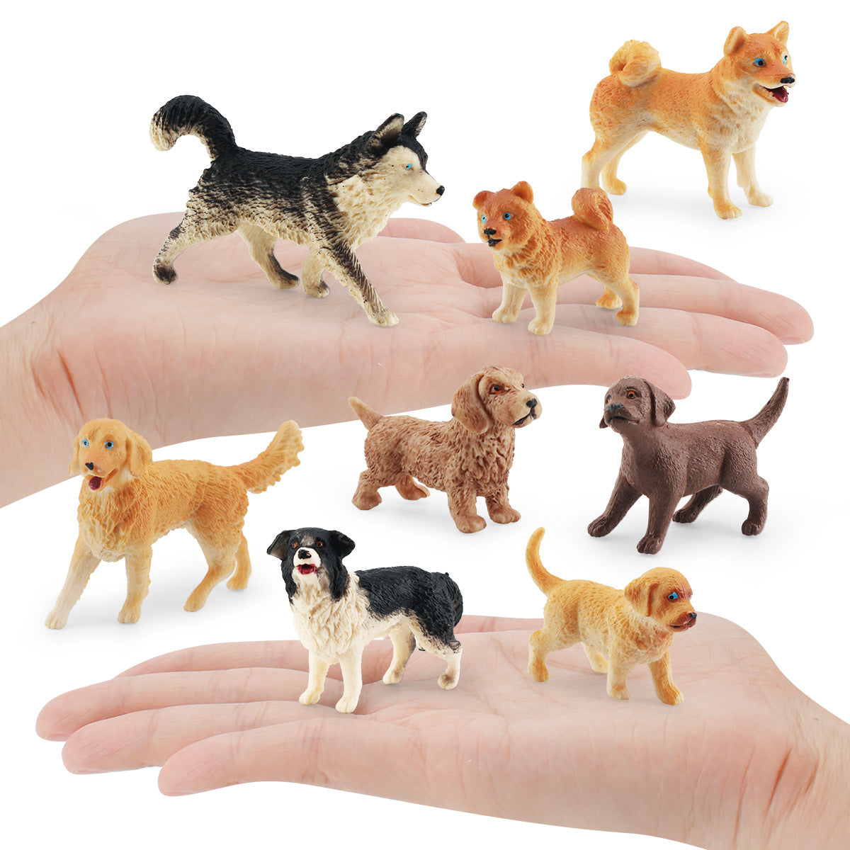 Best Friends Dog figures 8pc (Medium 2.5 inches)