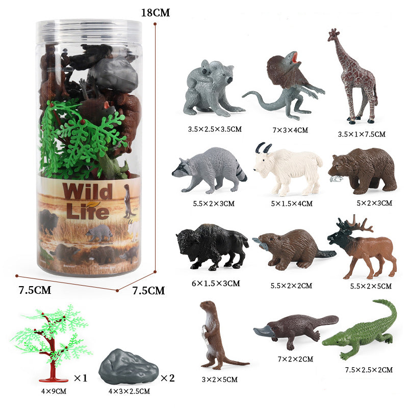 Wild Life toy figures x 12 (Small)